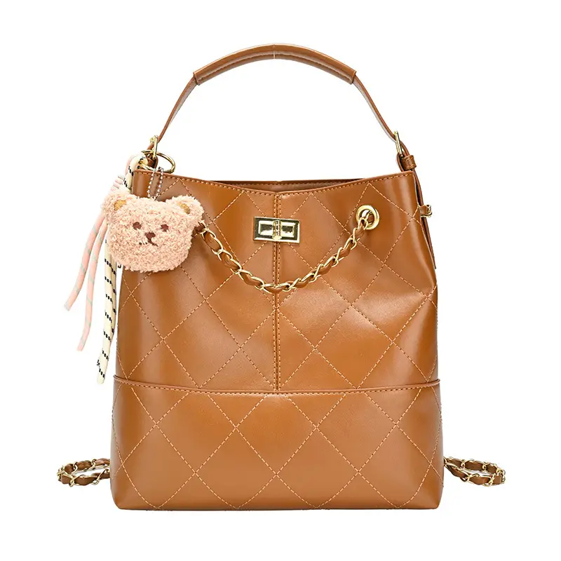 2025 Summer Chain Shoulder Bag Brown Large Capacity - Image 9