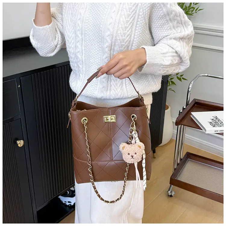 2025 Summer Chain Shoulder Bag Brown Large Capacity — feature 19