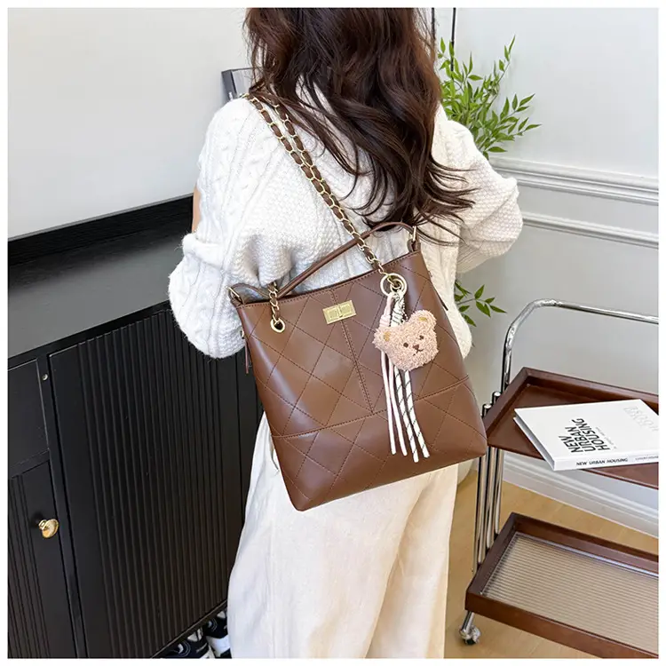 2025 Summer Chain Shoulder Bag Brown Large Capacity — feature 21