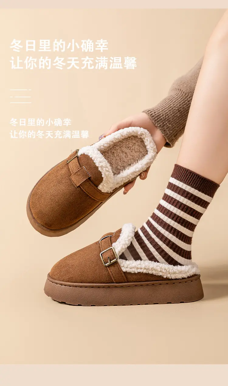 Women's Winter Slip-On Fleece Lined Birkenstock Shoes — feature 12