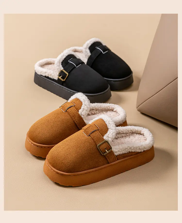 Women's Winter Slip-On Fleece Lined Birkenstock Shoes — feature 18