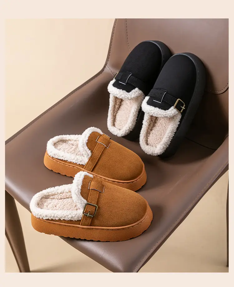 Women's Winter Slip-On Fleece Lined Birkenstock Shoes — feature 19