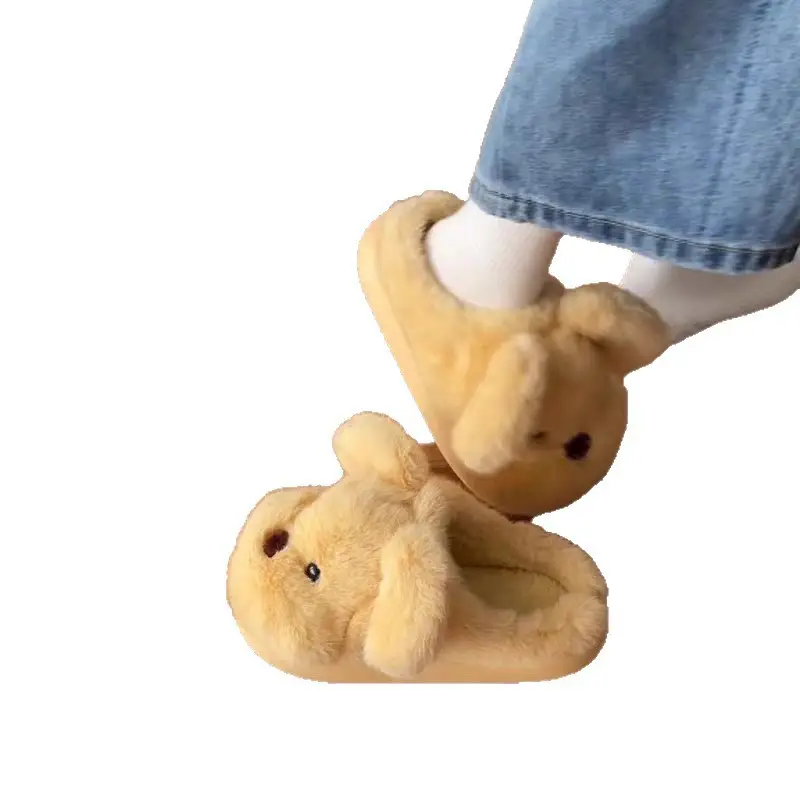 Puppy Furry Slip-On Shoes for Women Winter Warm Anti-Slip - Image 9