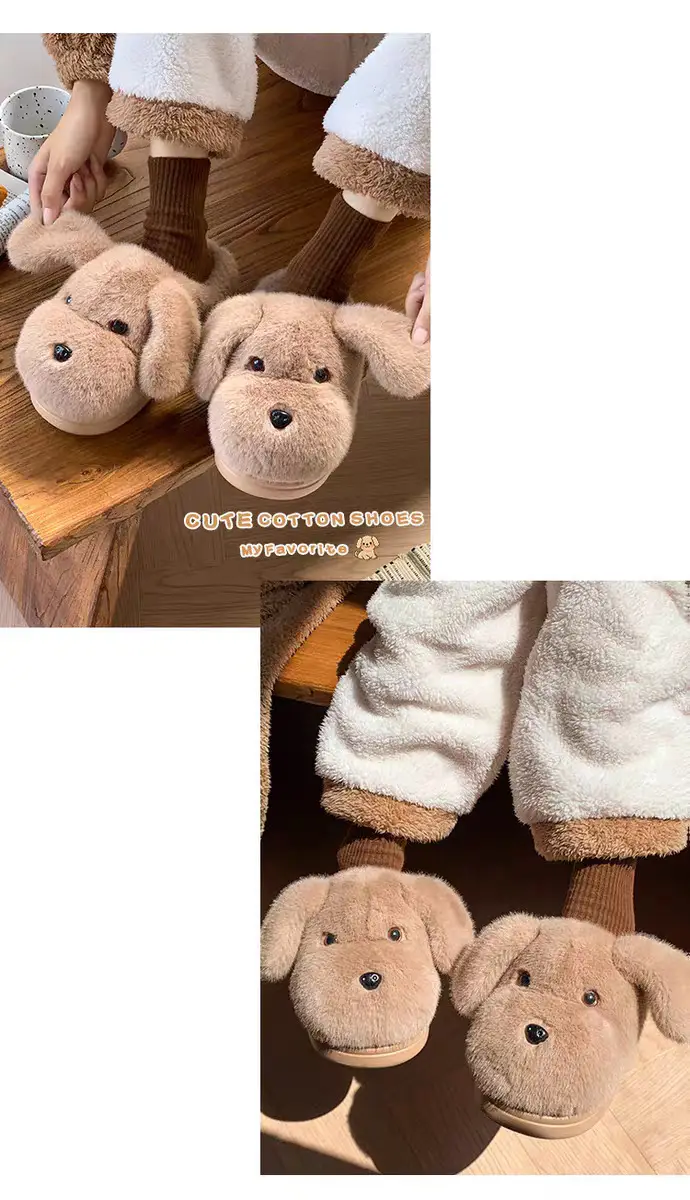 Puppy Furry Slip-On Shoes for Women Winter Warm Anti-Slip — feature 22