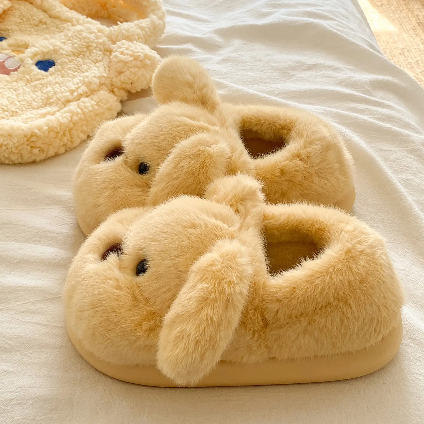Puppy Furry Slip-On Shoes for Women Winter Warm Anti-Slip - Image 3