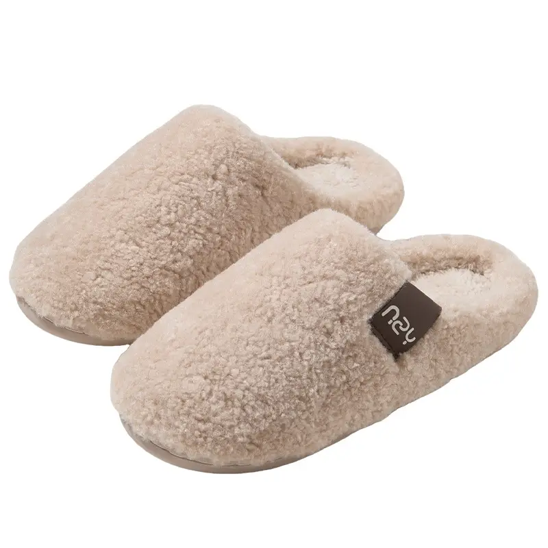 Nanbowan Cotton Slippers for Women in Winter Home Indoor Warm Anti-Slip Thickeneded Outer Wear Couple Furry Slippers for Men - Image 9
