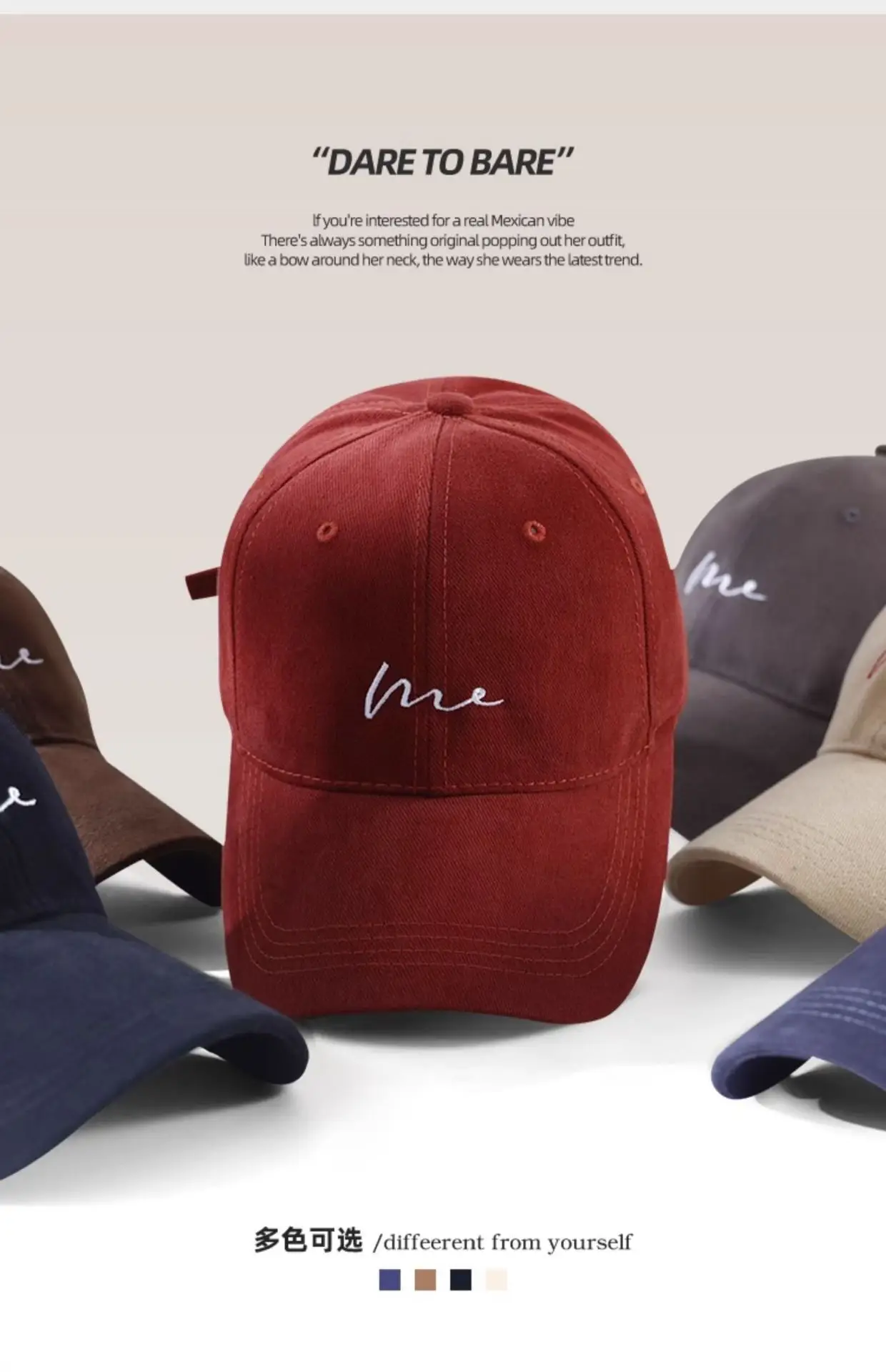Unisex Embroidered Baseball Cap with Large Circumference — feature 4