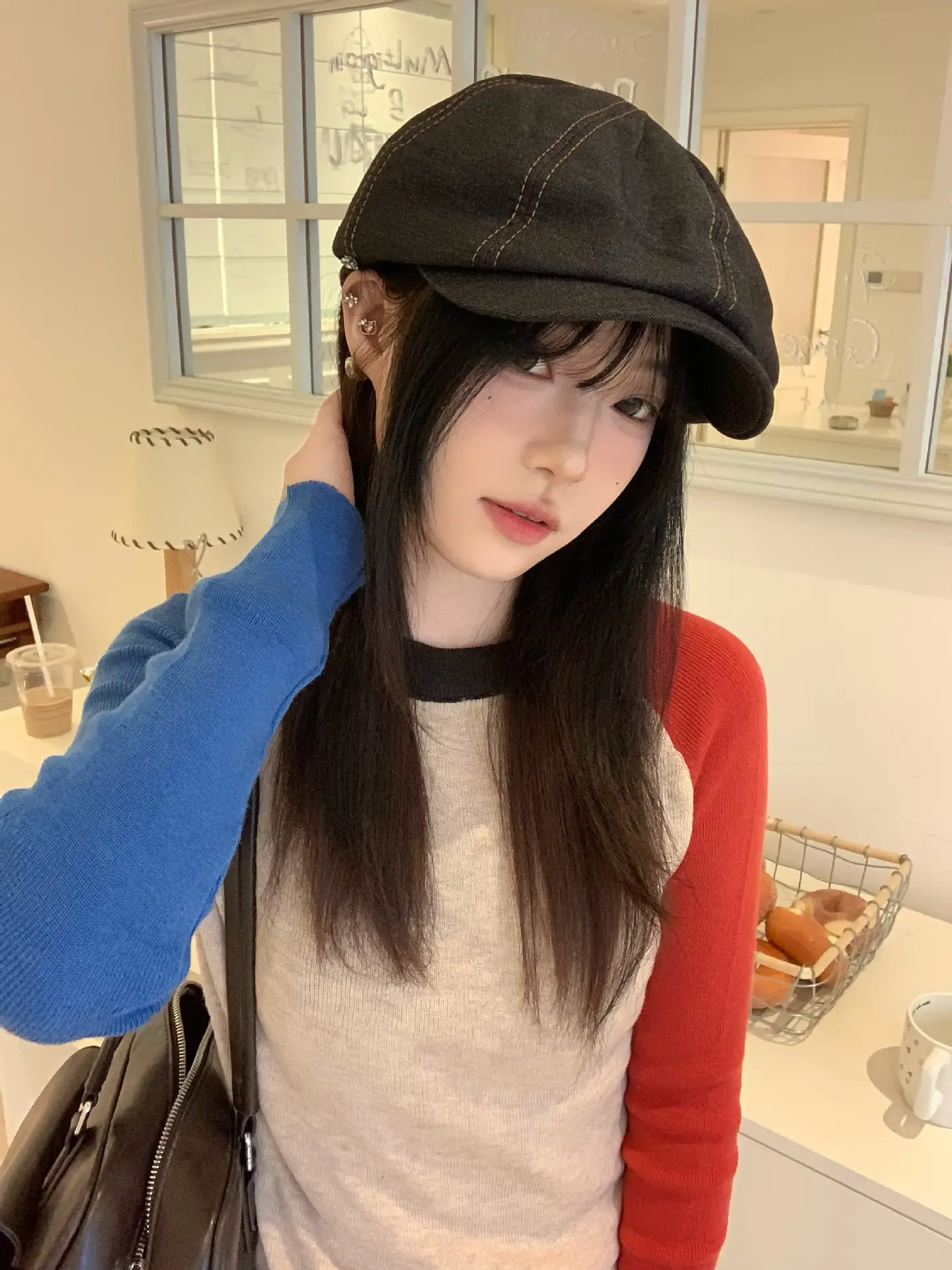 Women Denim Beret Face-Slimming Duckbill Cap Spring Autumn — feature 8