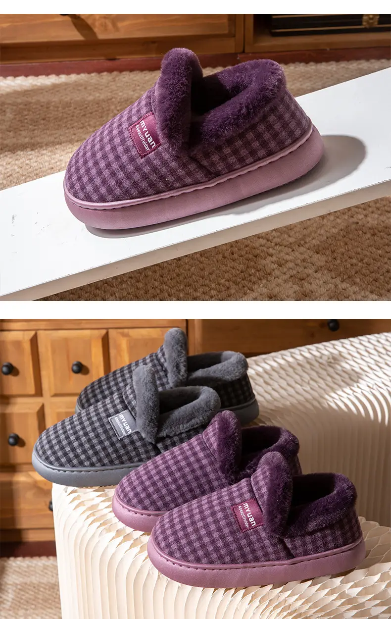 Middle-Aged and Elderly Men's Warm Cotton Slippers in Winter with Velvet for Home Use Thick-Soled Non-Slip Cotton Shoes for Women to Wear in Winter — feature 13
