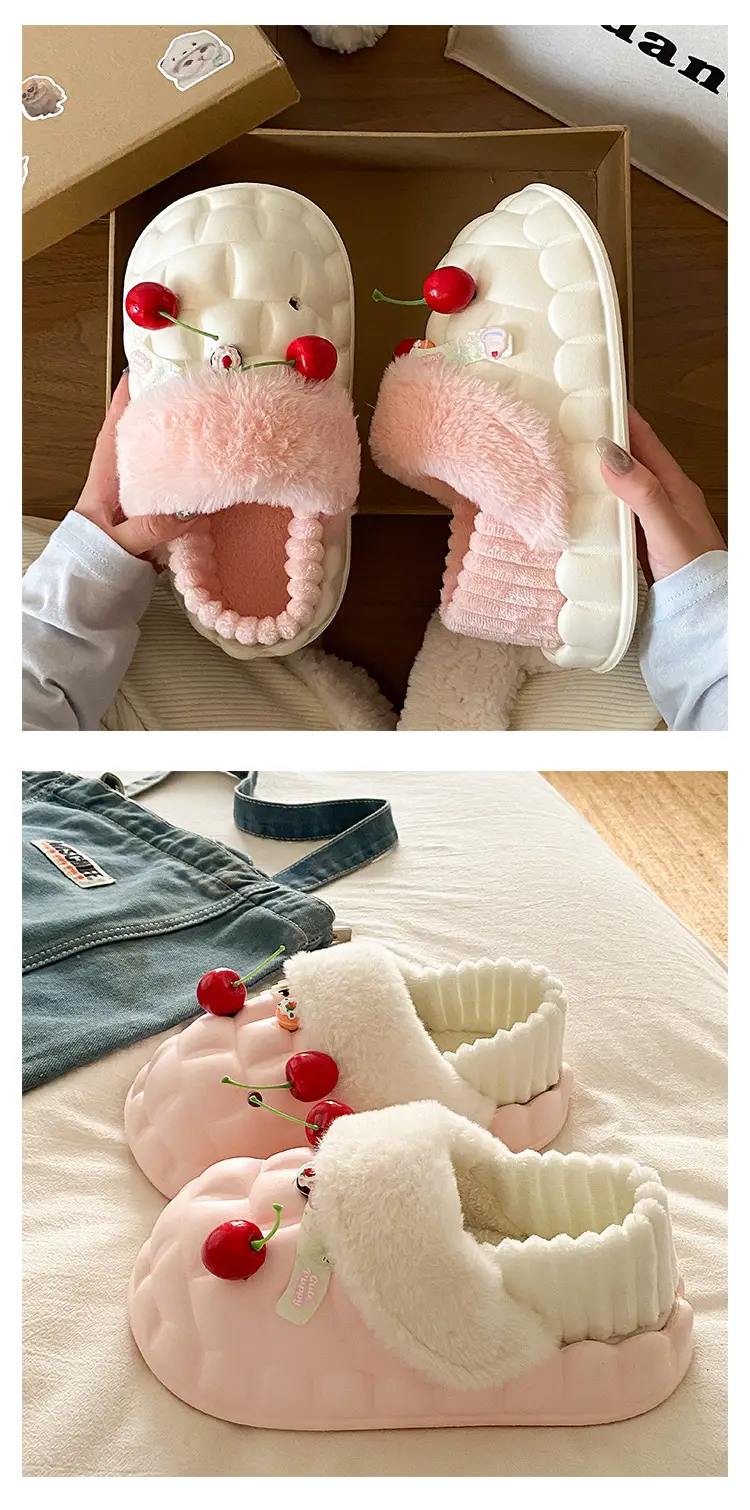 Warm Fleece Lined Cotton Slippers for Women Winter — feature 16