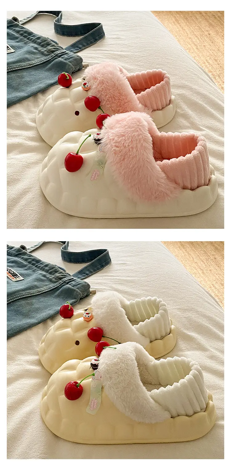 Warm Fleece Lined Cotton Slippers for Women Winter — feature 17