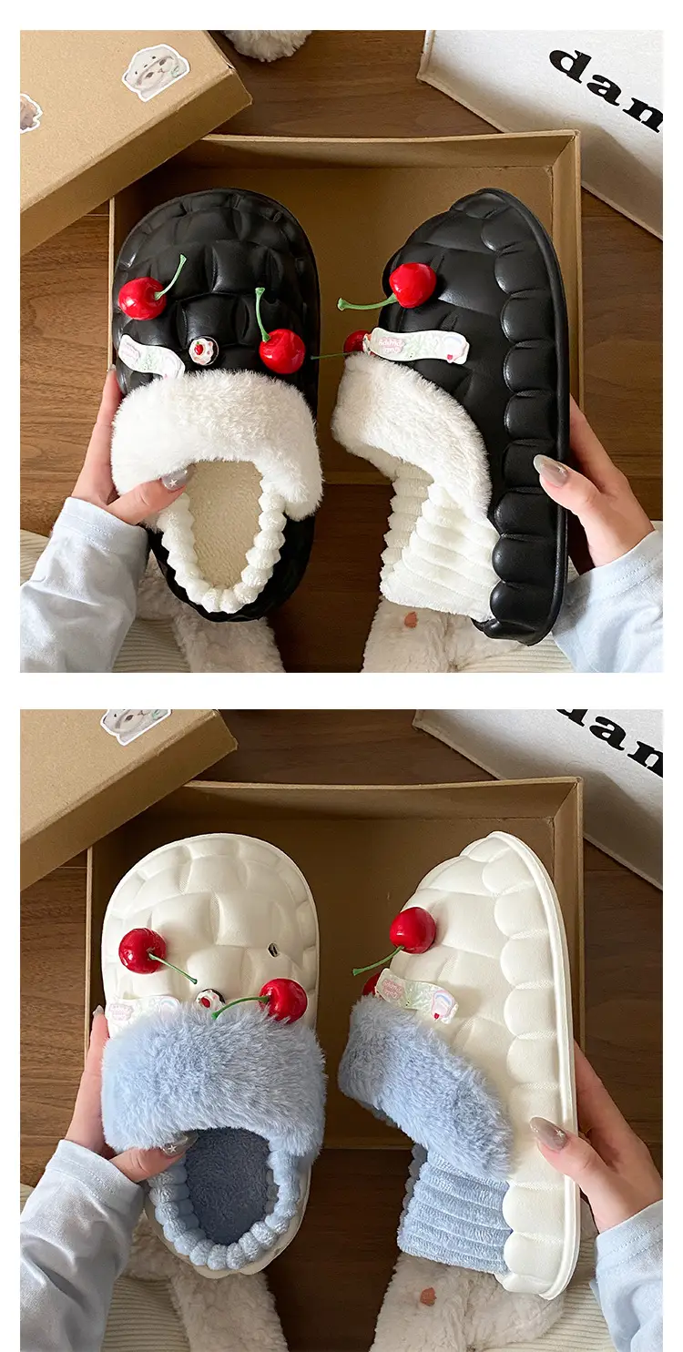 Warm Fleece Lined Cotton Slippers for Women Winter — feature 18