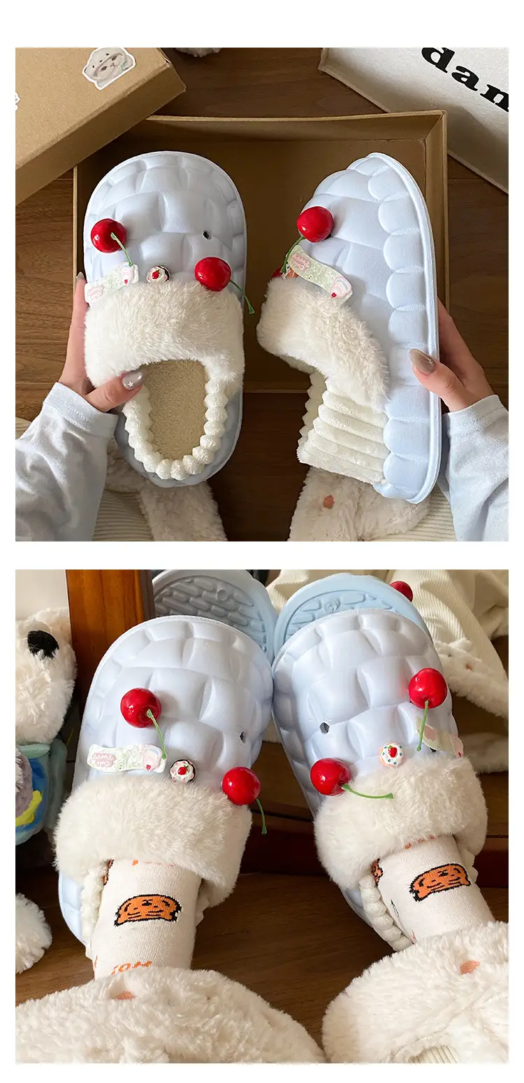 Warm Fleece Lined Cotton Slippers for Women Winter — feature 19