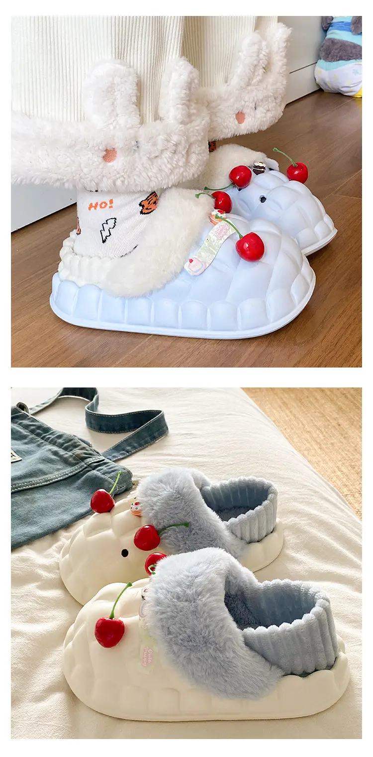 Warm Fleece Lined Cotton Slippers for Women Winter — feature 22
