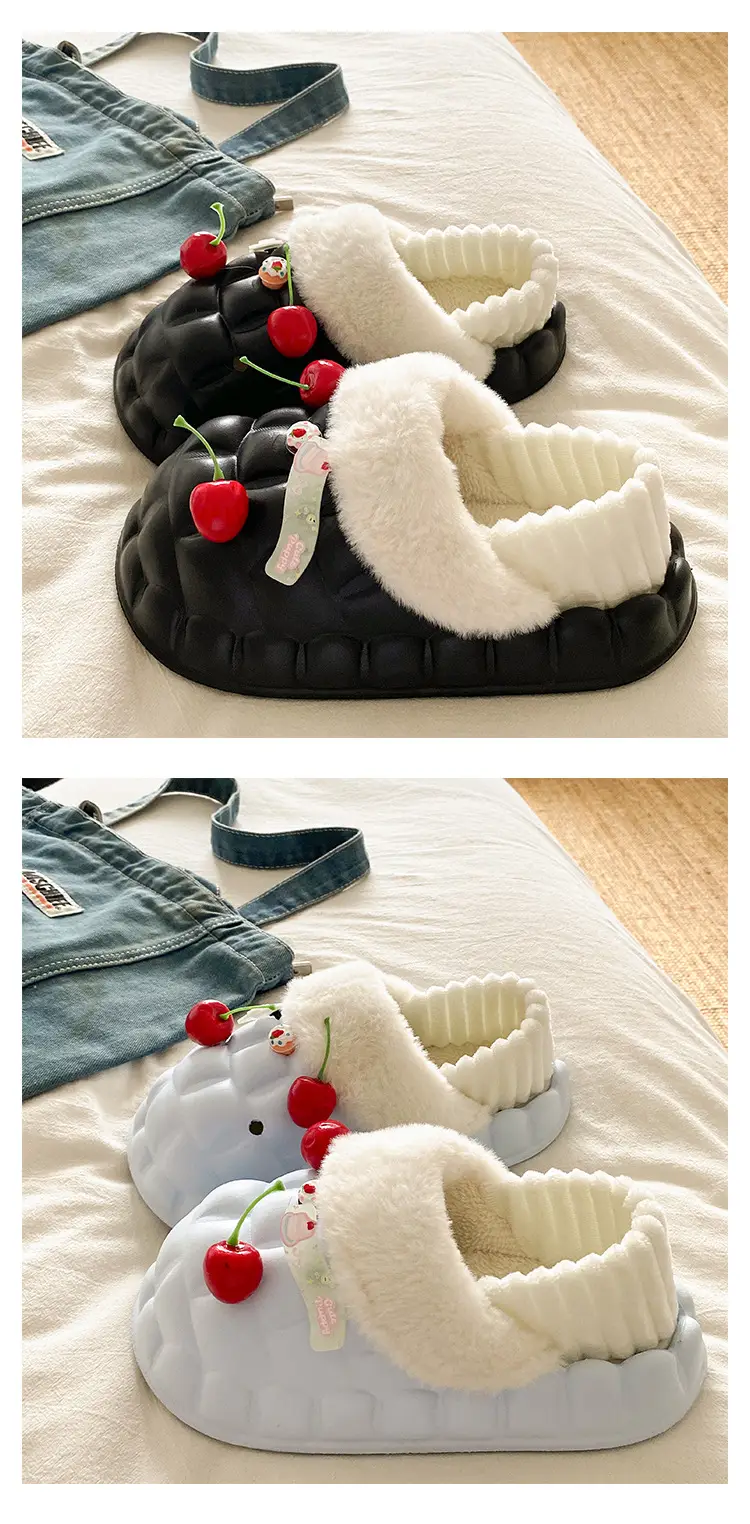 Warm Fleece Lined Cotton Slippers for Women Winter — feature 23