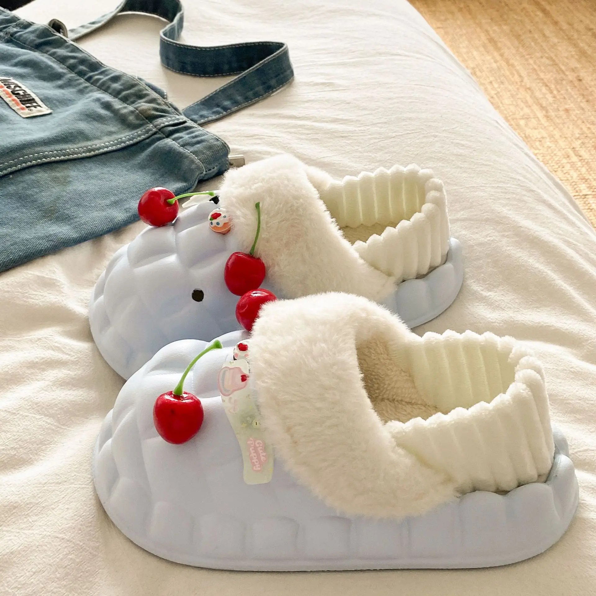Warm Fleece Lined Cotton Slippers for Women Winter - Image 4