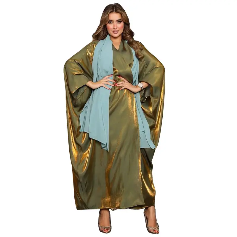 Bright Silk Satin Robe for Plus Size Women - Image 8