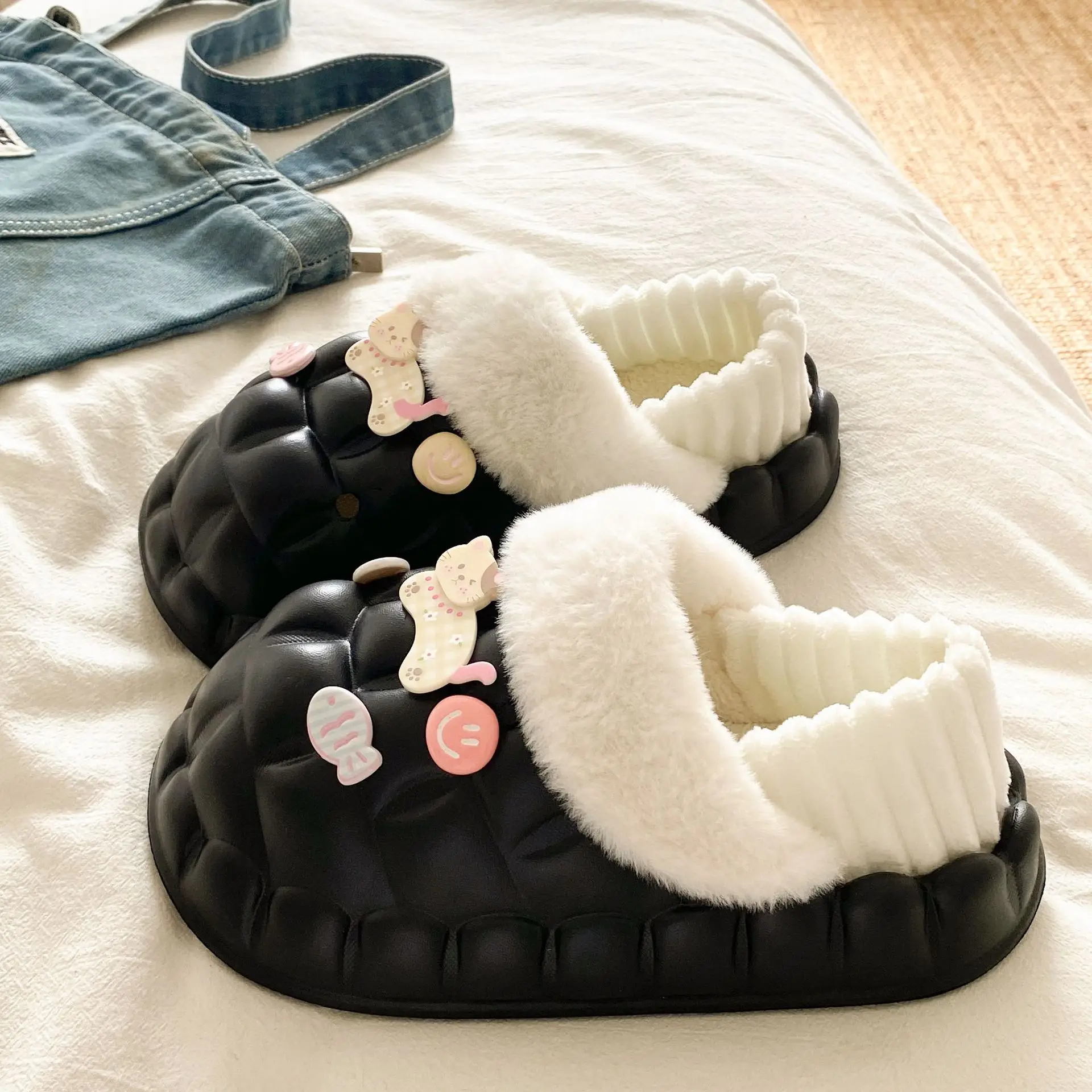 Fleece Lined Warm Eva Slippers for Women