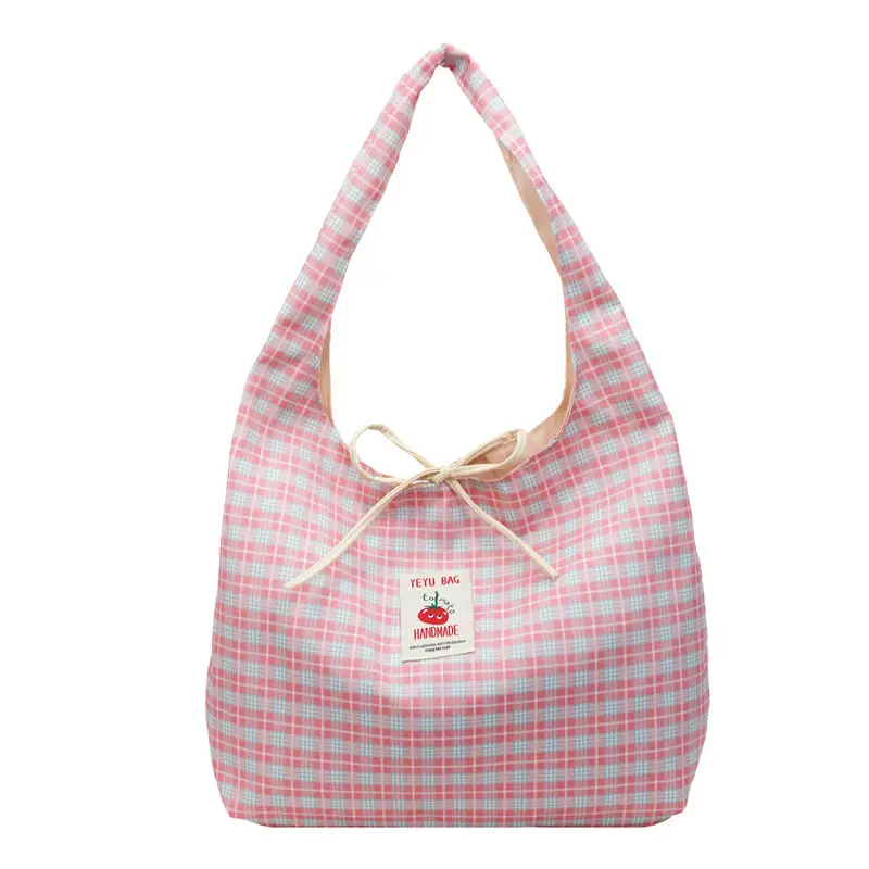 Korean Style Plaid Armpit Tote Bag 2025 Auto - Image 7