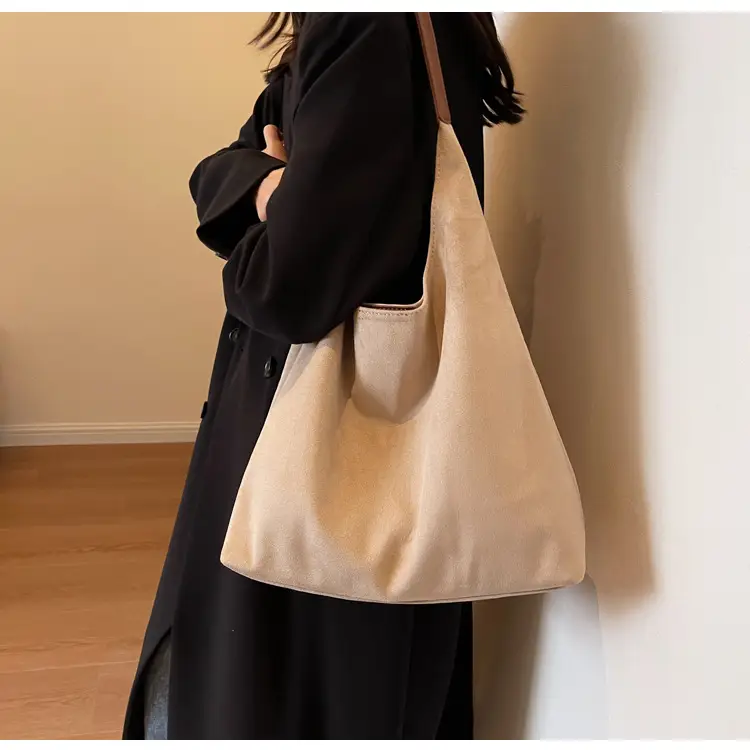 Retro Brown Soft Suede Bucket Bag for Women — feature 28