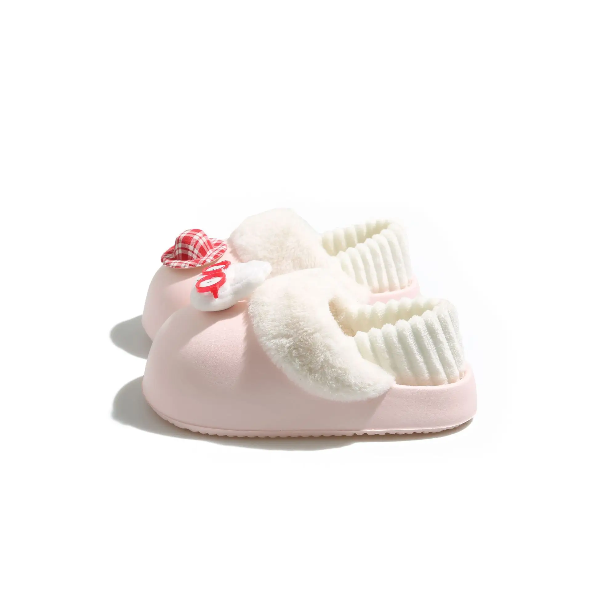 Cartoon Miffy Warm Slippers Women Pink Fleece Lined - Image 12