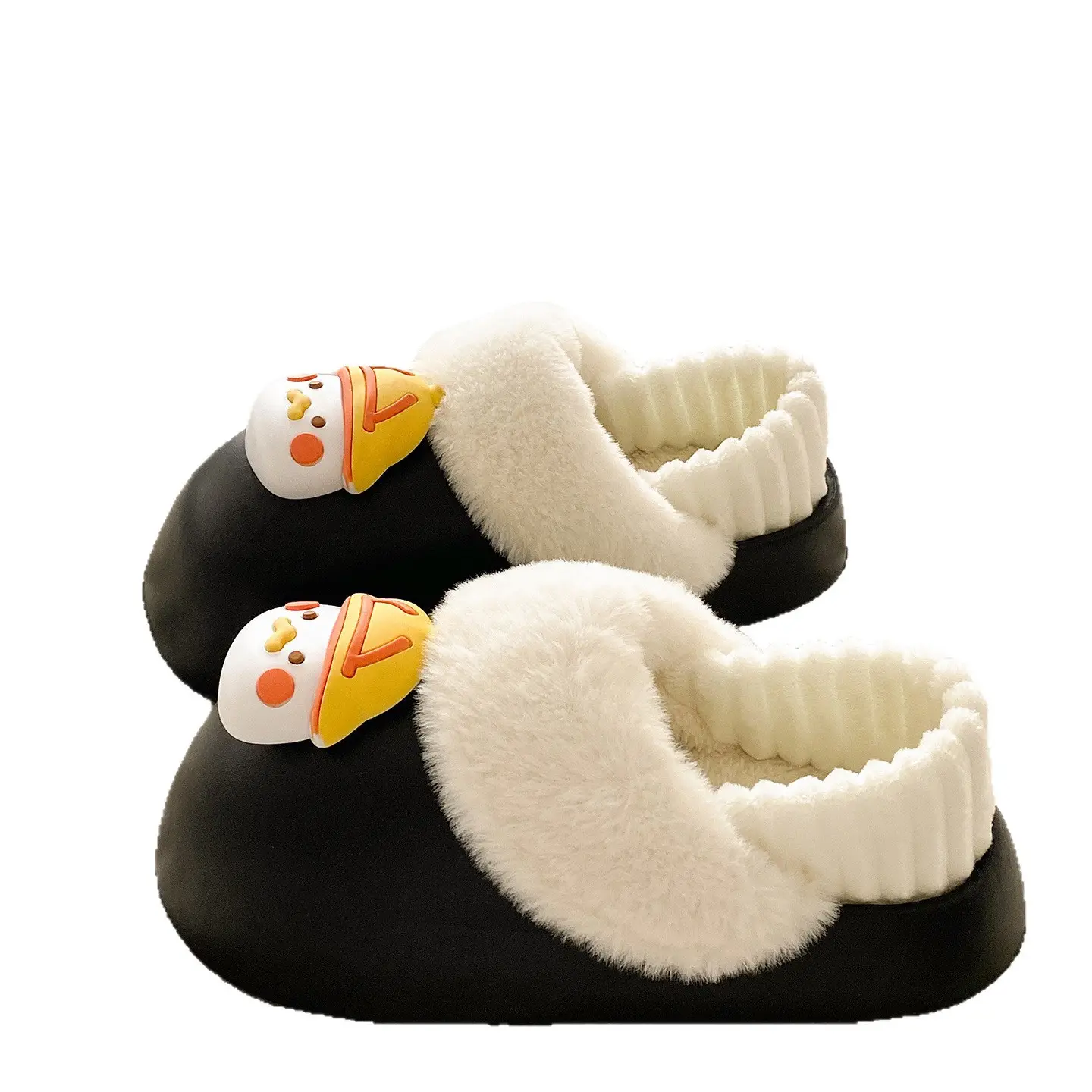 Women's Faux Fur Winter Slippers Pink Cute Design