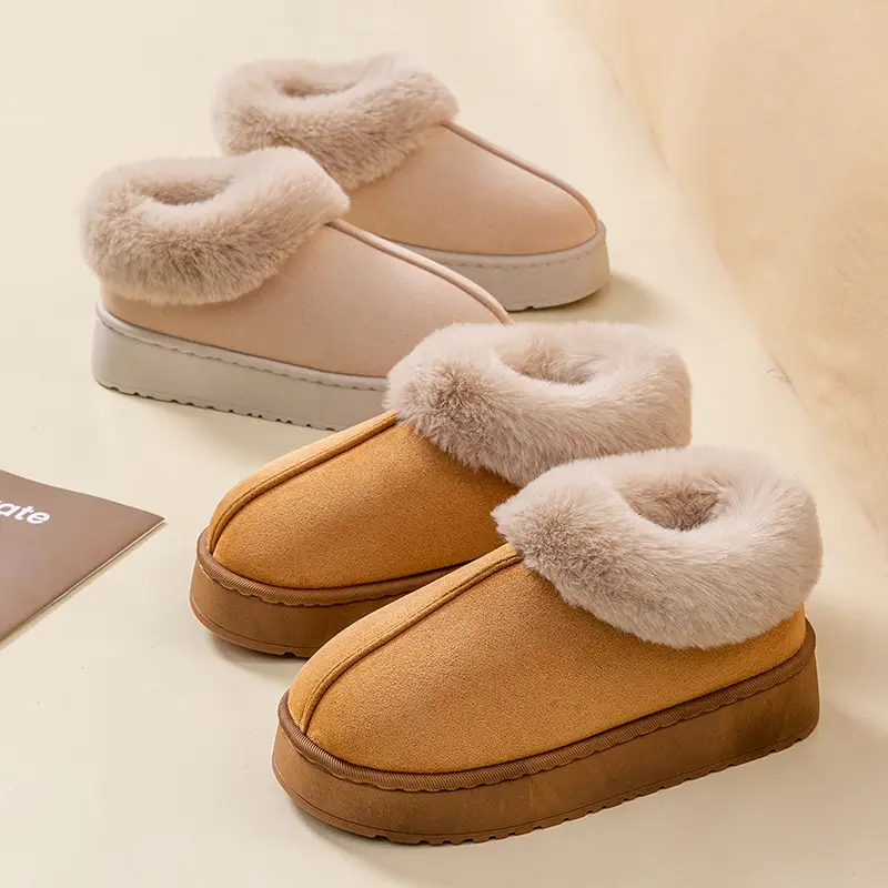 2025 Couple Cotton Slippers with Thick Soles for Men and Women, Non-Slip Indoor Winter Warm Fur Slippers Home Cotton Shoes - Image 7