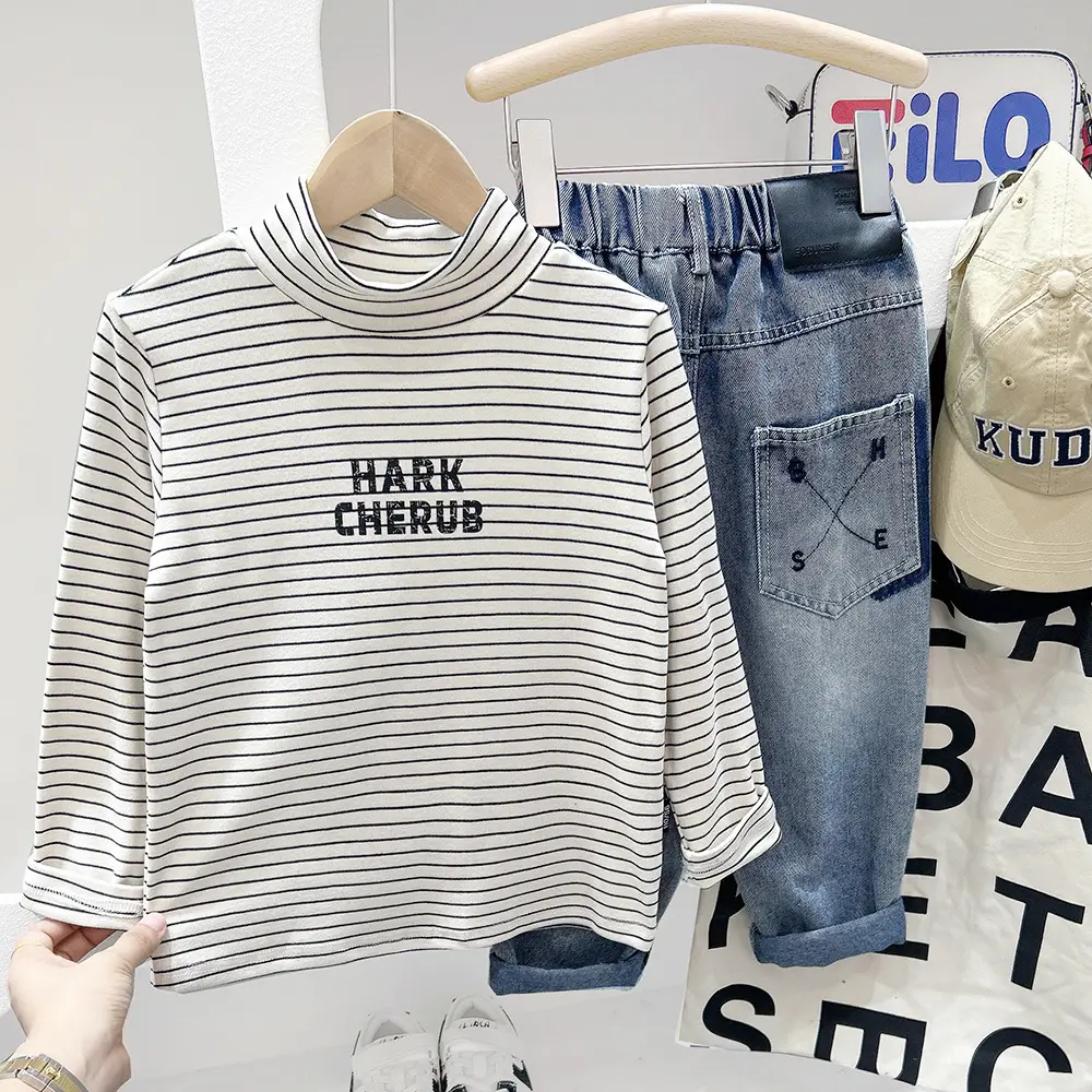 Boys Striped Thermal Shirt Autumn Winter 2025 - Image 6