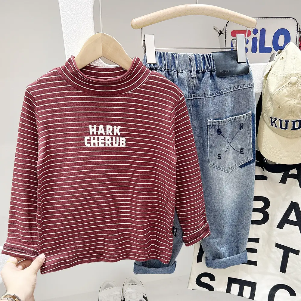 Boys Striped Thermal Shirt Autumn Winter 2025 - Image 7