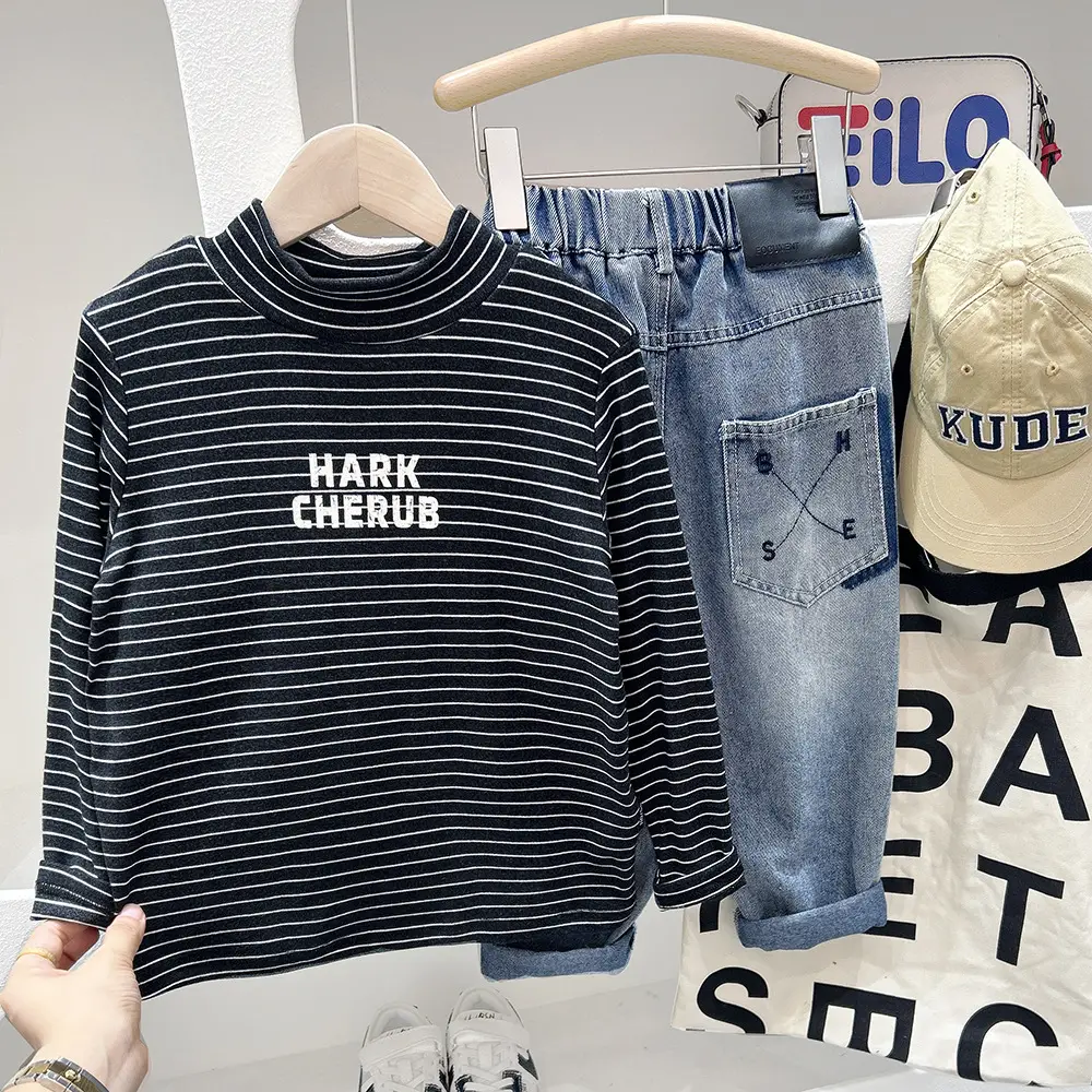 Boys Striped Thermal Shirt Autumn Winter 2025 — feature 2
