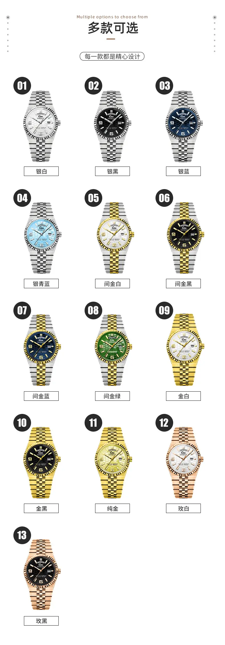 National Brand Stainless Steel Watch Blue Dial Waterproof Quartz — feature 10