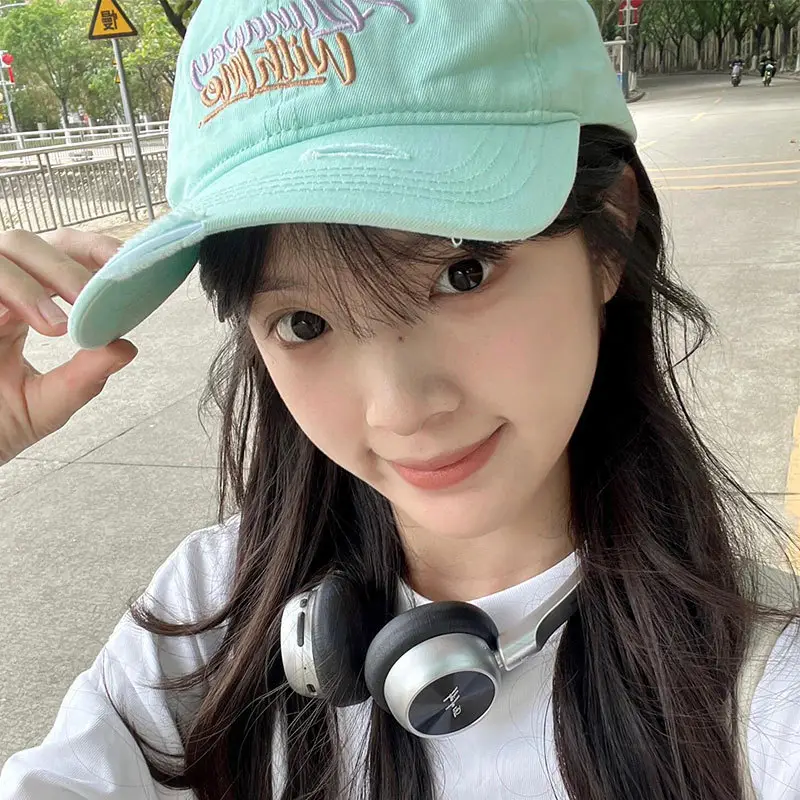 Yang's Green Baseball Cap for Women 2024 Wide Brim Sun Hat - Image 7