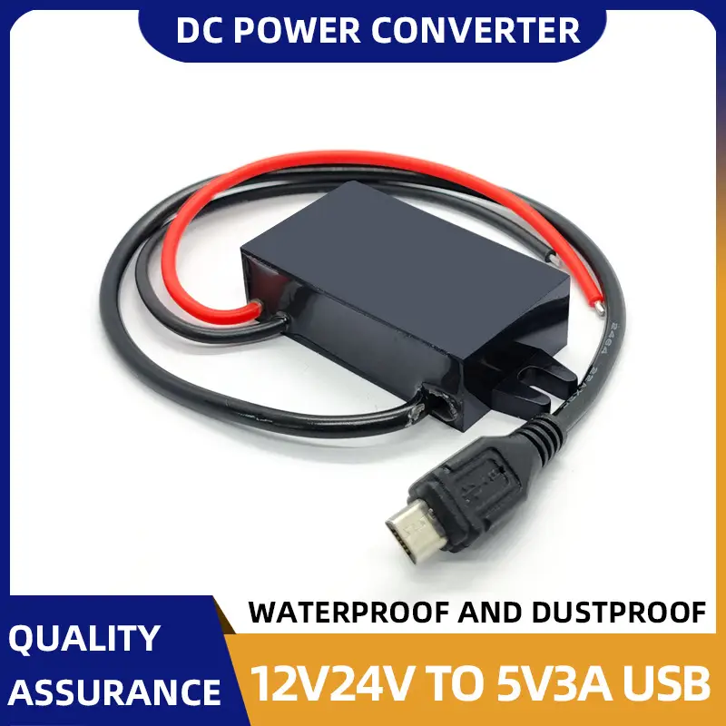 12V24V to 5VUSB Car Charger 12V3A Waterproof
