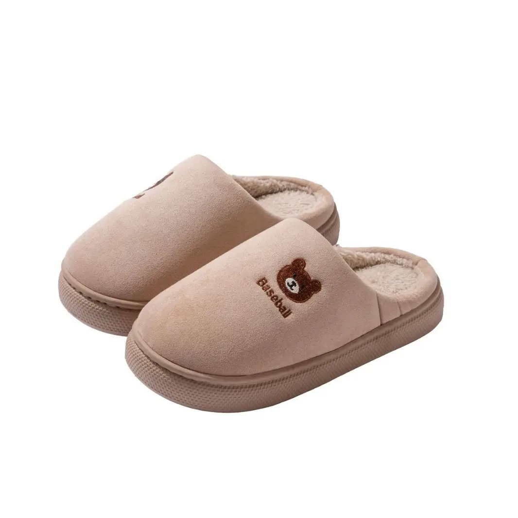 Cotton Slippers for Women, Autumn and Winter Indoor Home Non-Slip Warm Plush Postpartum Cotton Shoes, Couple Slippers, Men's Winter - Image 9