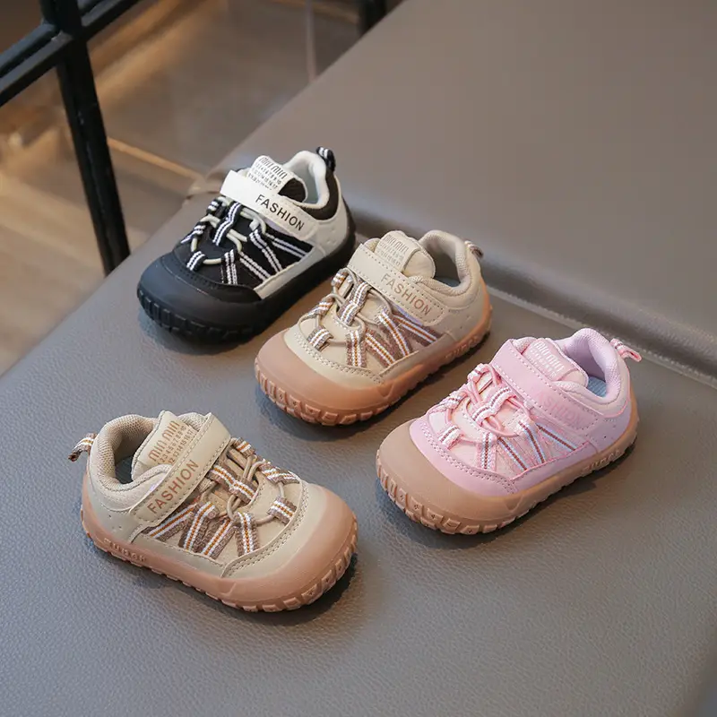 Fashion Toddler Shoes Autumn New Model for Boys and Girls, Stable Baby Shoes, Soft Sole Closed-Toe Anti-Kick Anti-Slip Functional Shoes