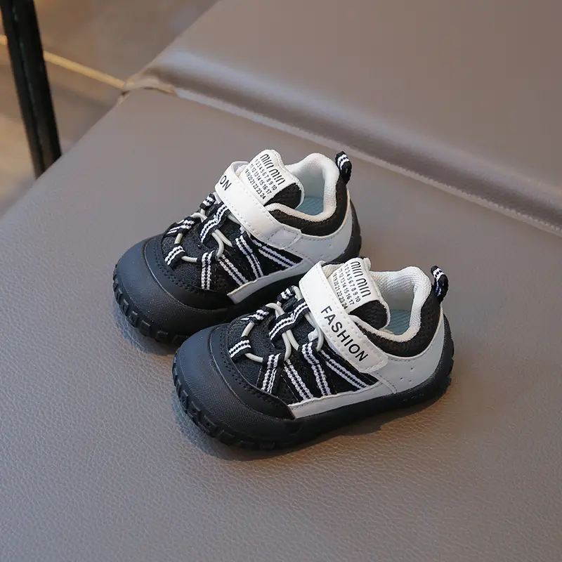 Fashion Toddler Shoes Autumn New Model for Boys and Girls, Stable Baby Shoes, Soft Sole Closed-Toe Anti-Kick Anti-Slip Functional Shoes