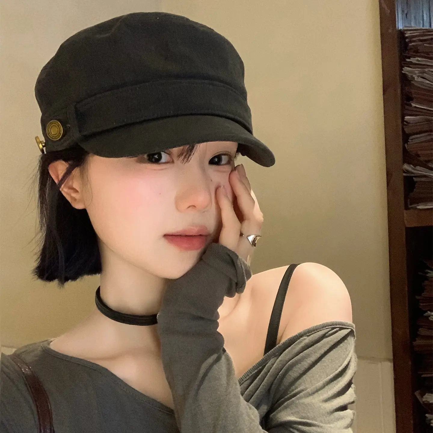 Women Flat Cap Berets 2025 Vintage Washed Duckbill Hat - Image 7