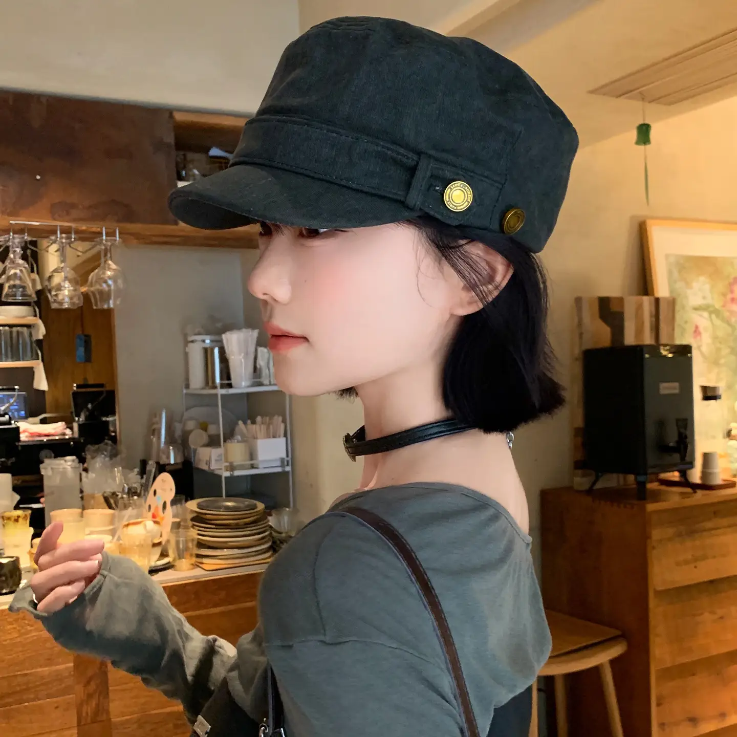 Women Flat Cap Berets 2025 Vintage Washed Duckbill Hat - Image 8