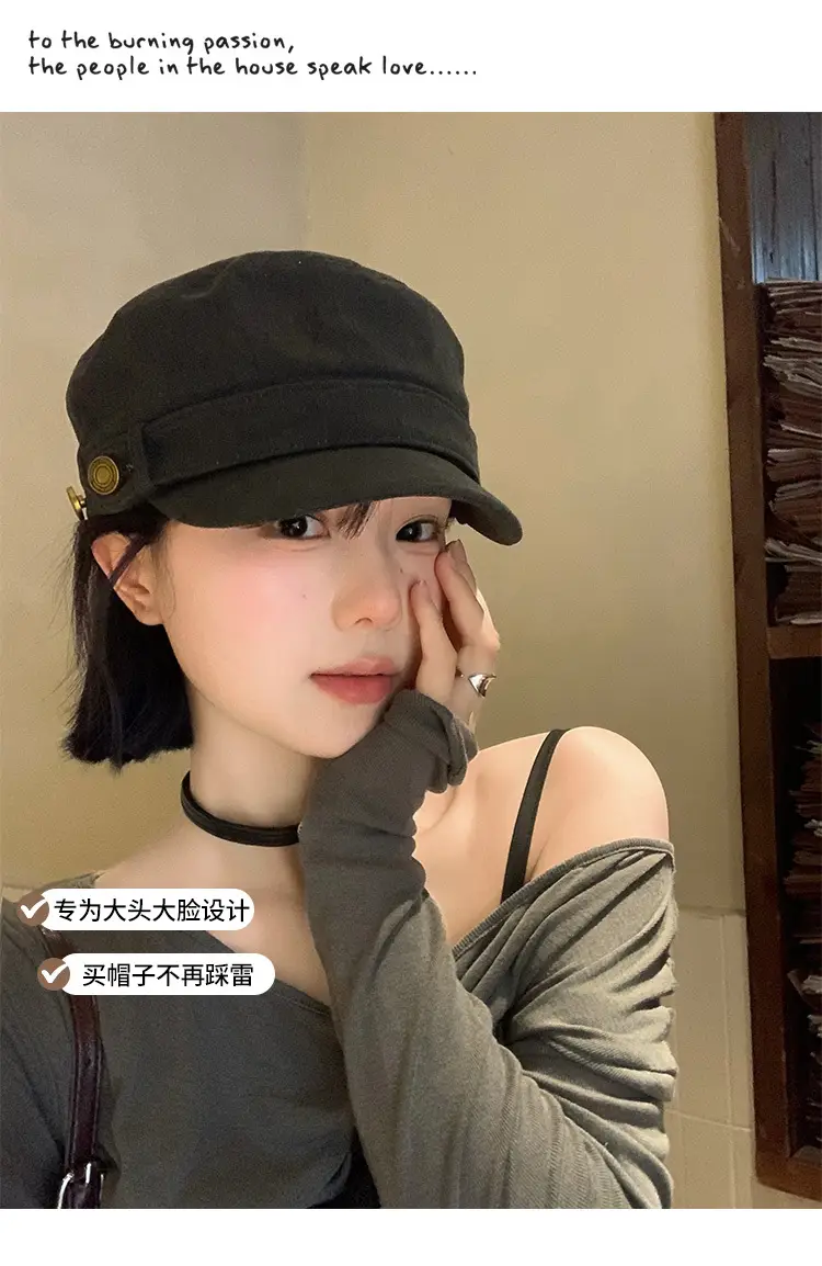 Women Flat Cap Berets 2025 Vintage Washed Duckbill Hat — feature 7
