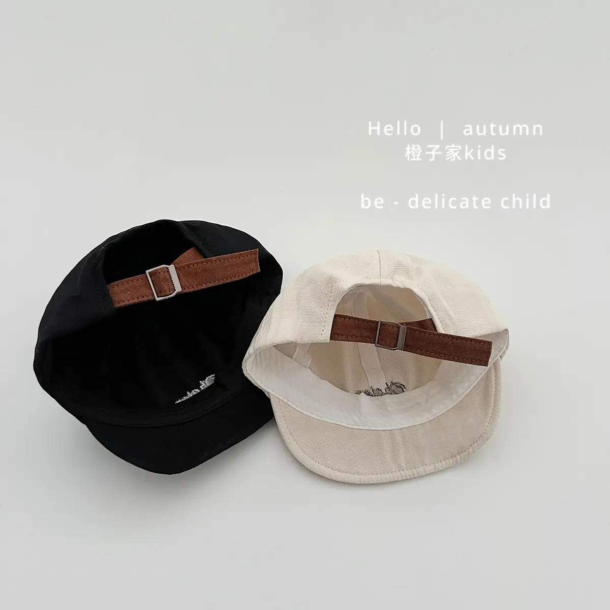 Baby Embroidered Autumn Hat for Girls Black — feature 3