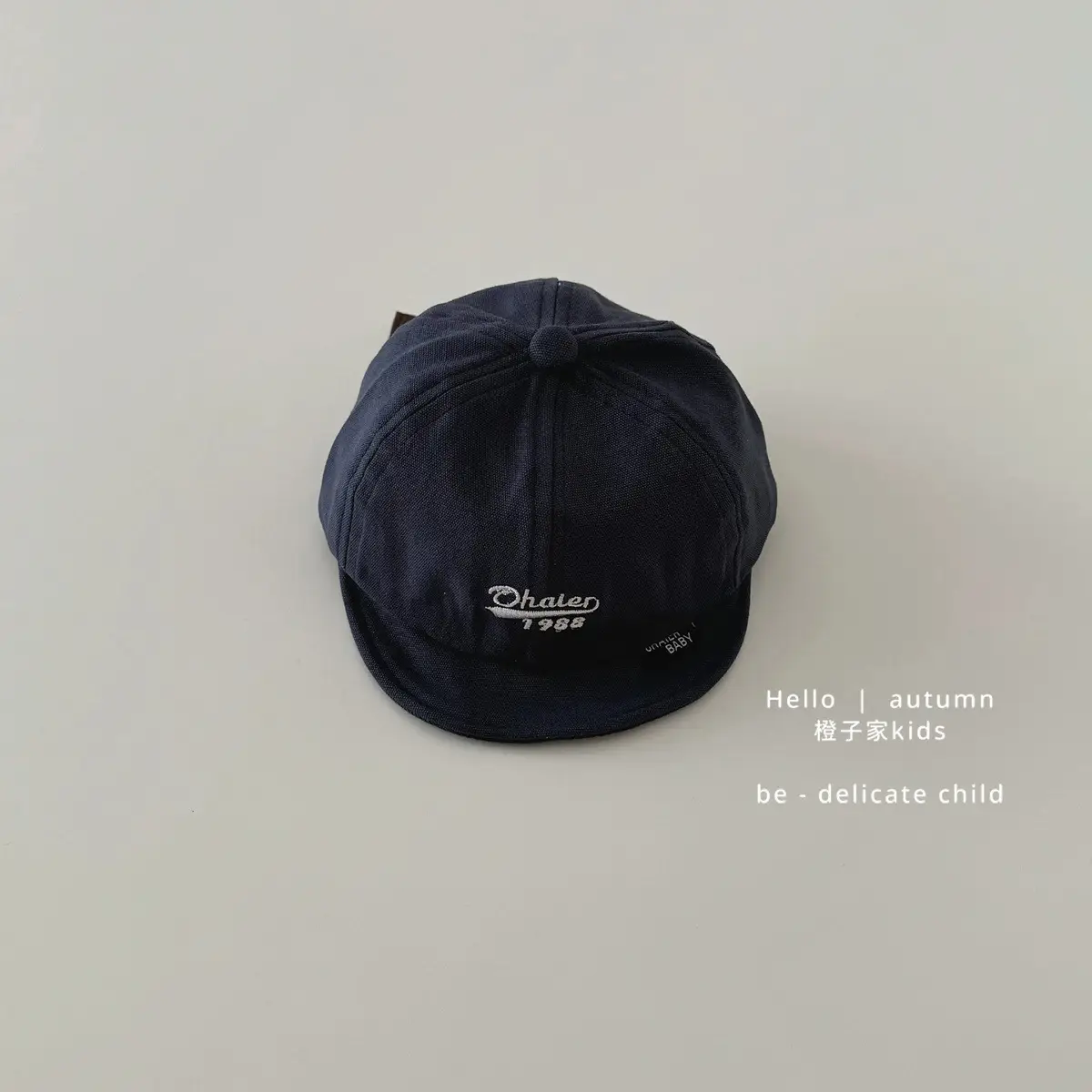 Baby Embroidered Autumn Hat for Girls Black — feature 9