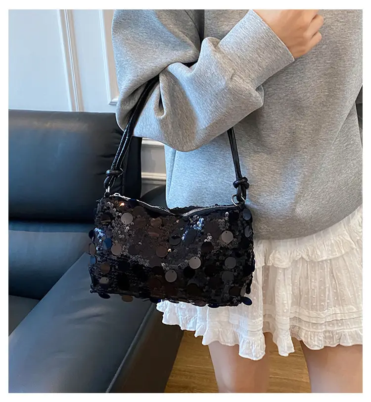 2025 New Niche Sequin Shoulder Bag for Women — feature 1