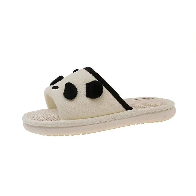 Cute Panda Cartoon Women White Slippers - Image 6