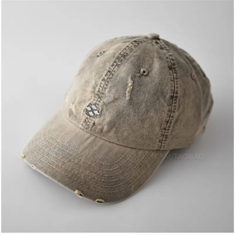 Gray Distressed Baseball Cap for Men Women - Image 8