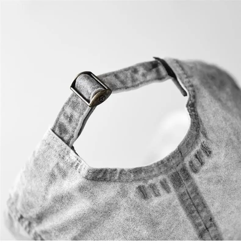 Gray Distressed Baseball Cap for Men Women — feature 12