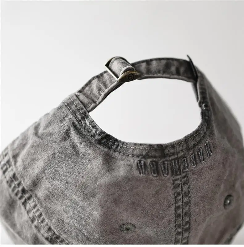 Gray Distressed Baseball Cap for Men Women — feature 14