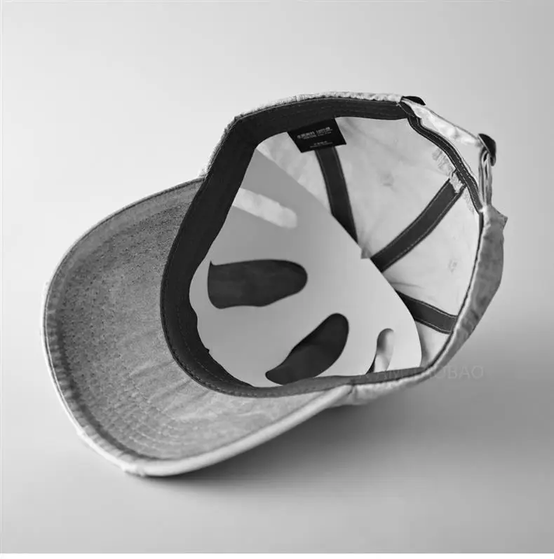 Gray Distressed Baseball Cap for Men Women — feature 8