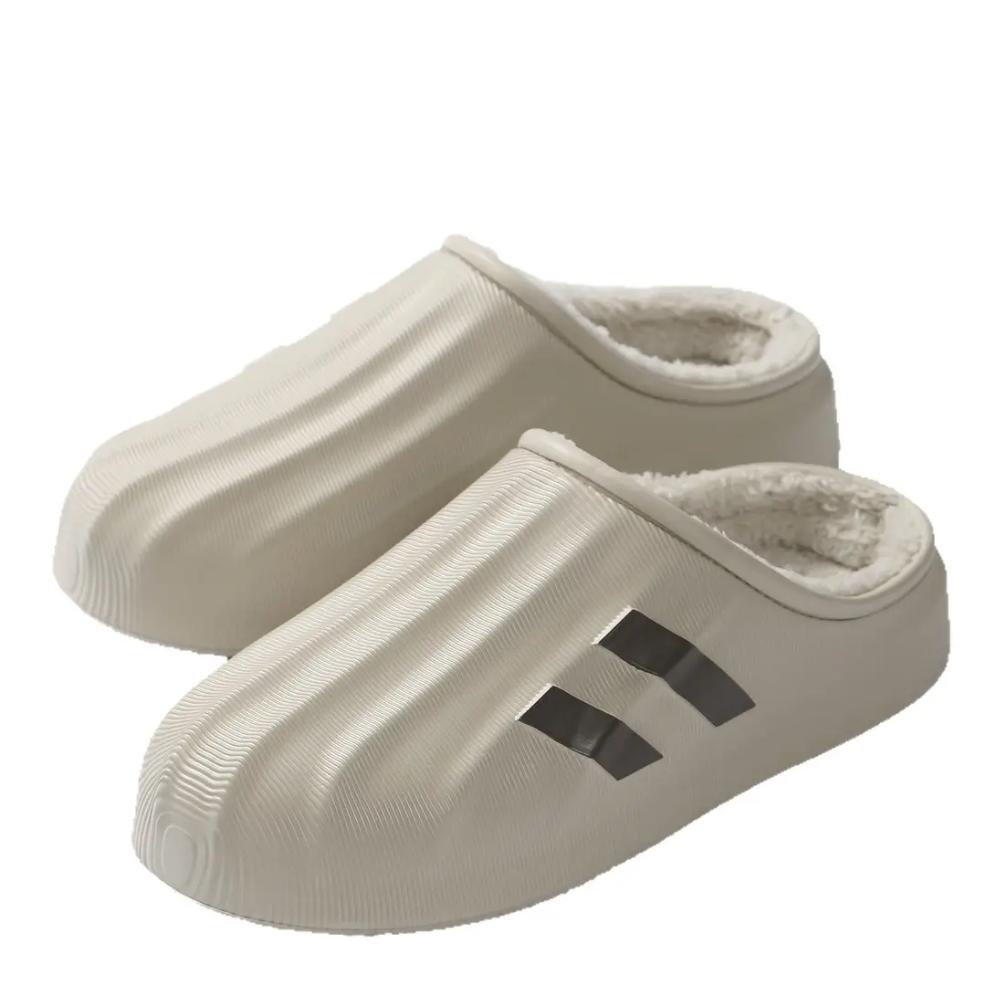 Eva Waterproof Cotton Slippers for Men, Autumn and Winter 2025 New Style, Home Warm Plush Indoor Winter Thick-Soled Home Slippers for Women - Image 7