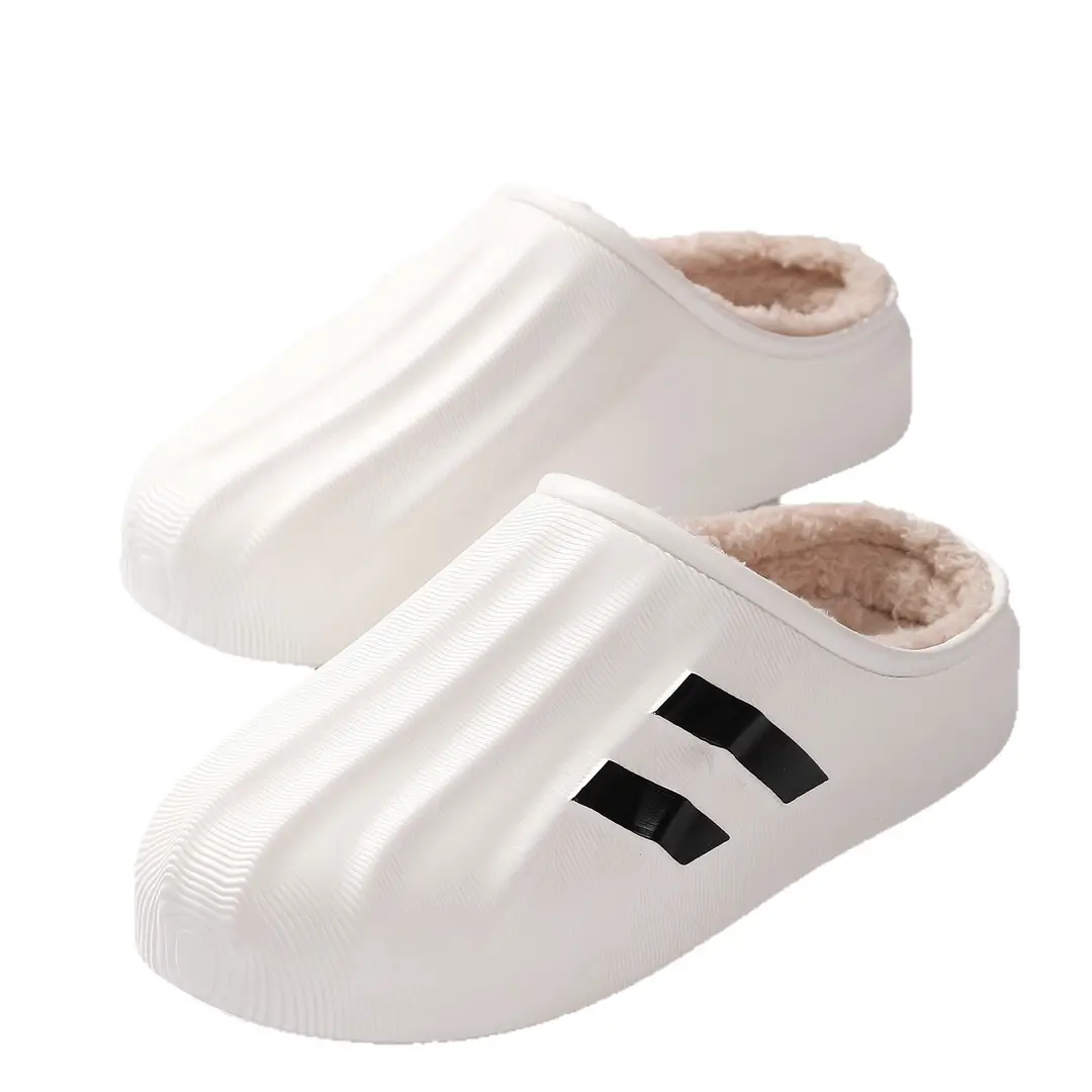 Waterproof Cotton Slippers for Women, Winter 2025 New Style, Indoor Home Non-Slip, Warm, Fashionable and Simple Cotton Slippers for Men, Suitable for Outdoor Wear - Image 7