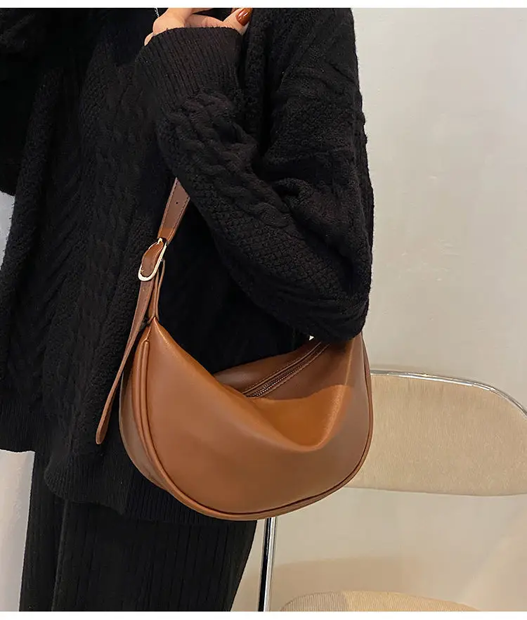 Brown Leather Shoulder Crossbody Bag for Women — feature 8